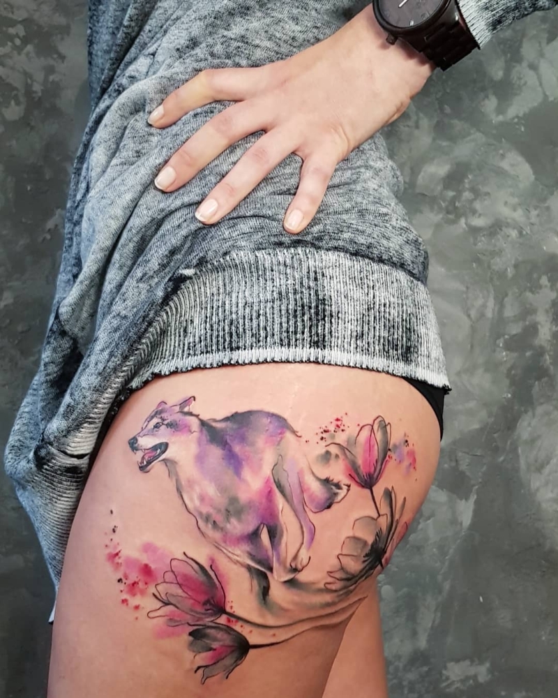 wolf tattoo ideas for women