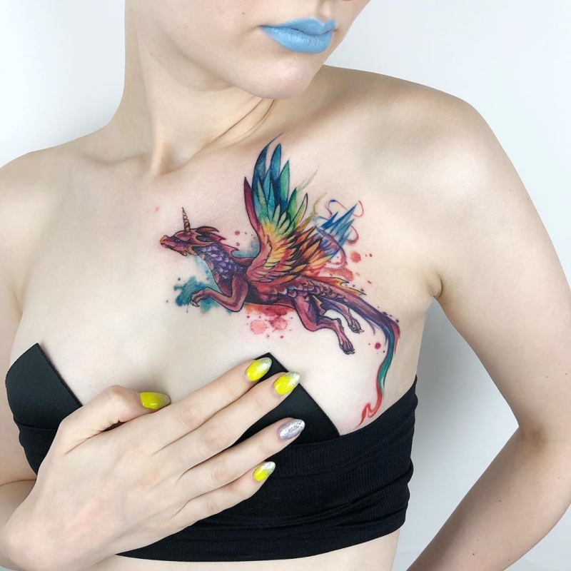 Tattoo uploaded by Chubb  Epic watercolor dragon tattoo watercolor  epicness awesome ink tattooidea tattoo dragon dragontattoo  watercolordragon  Tattoodo