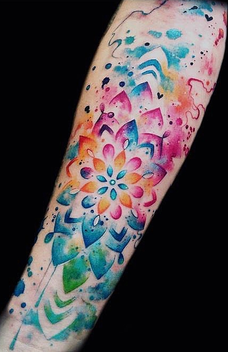 Latest Watercolor mandala Tattoos  Find Watercolor mandala Tattoos