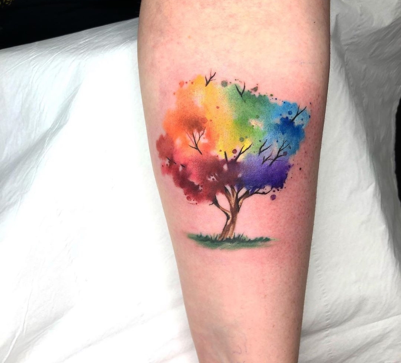 Watercolor Tree Tattoo  TATTOOGOTO