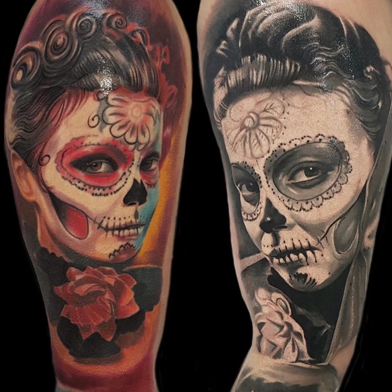 cool Day of the Dead tattoos
