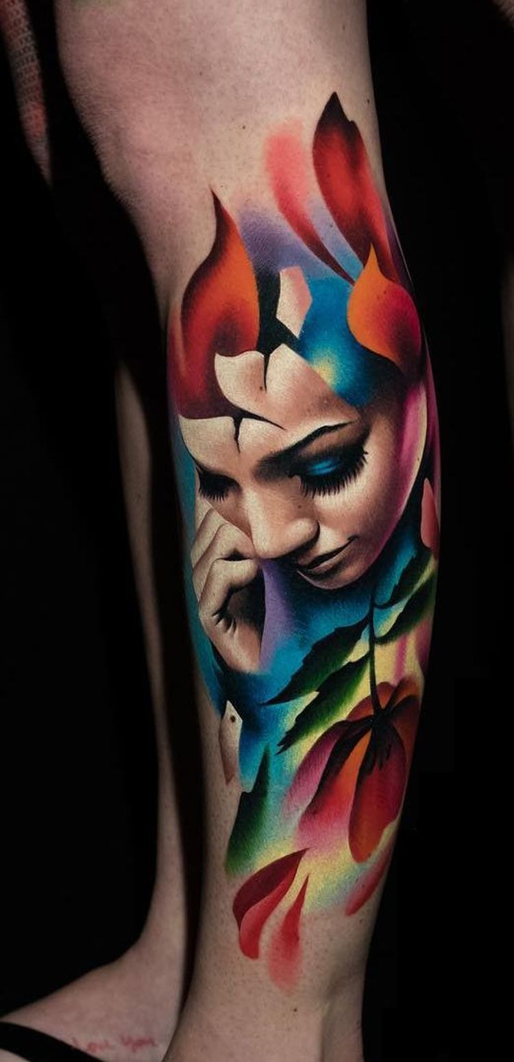 painterly tattoo by AD Pancho - KickAss Things