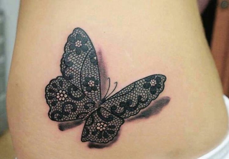 Butterfly Tattoo - Lace Design.