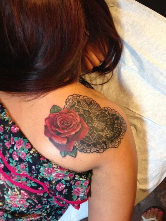 25 Amazing Lace Tattoo Designs