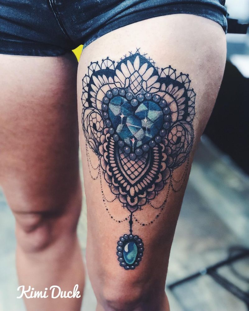 feminine lace tattoos