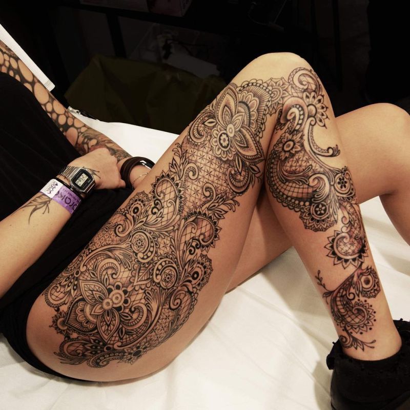 lace tattoos for women