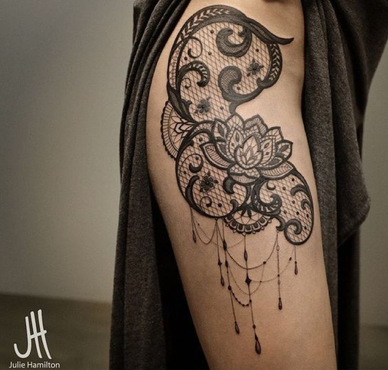 lace tattoo ideas for women