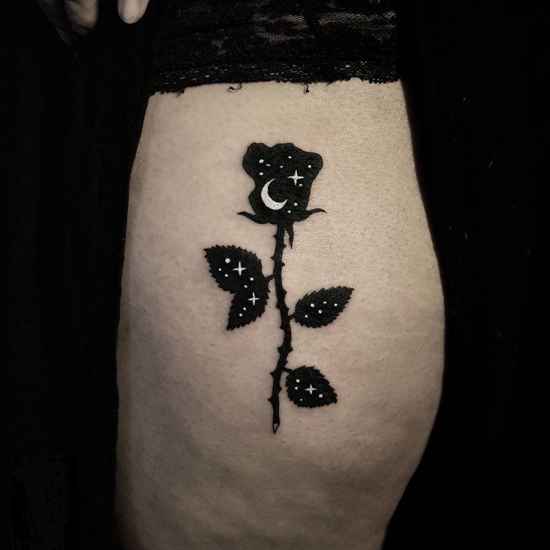 creative rose tattoo designs