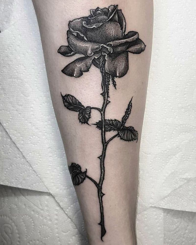 awesome black rose tattoo by olga_tattoos (1) - KickAss Things