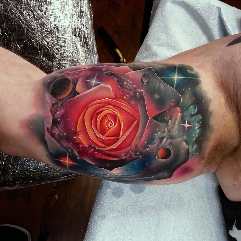 Rainbow Rose Tattoo by VanZanto on DeviantArt