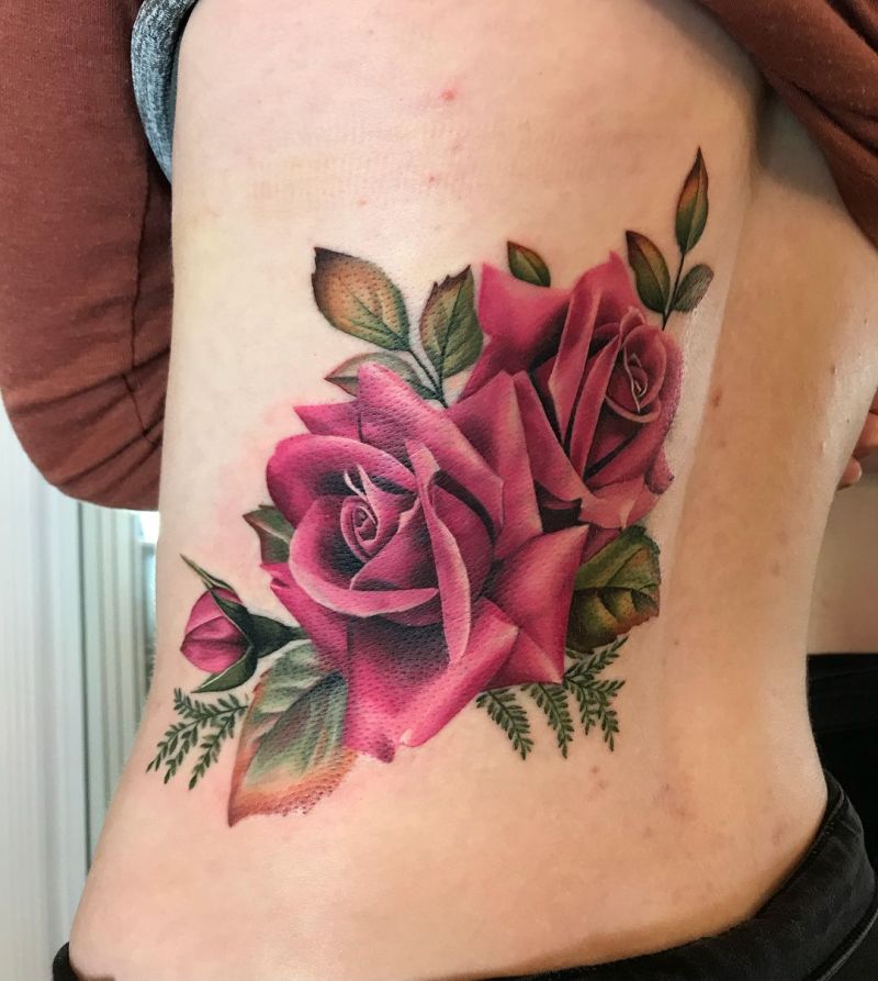 Feed Your Ink Addiction With 50 Of The Most Beautiful Rose Tattoo   Awesome Rose Tattoo By Michelle Maddison 8 