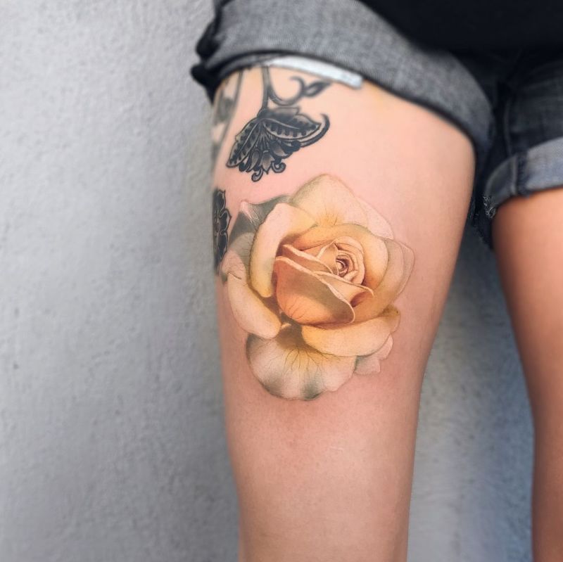 Yellow Rose Tattoos History Meanings  Designs