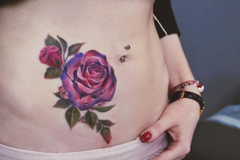 beautiful rose tattoos