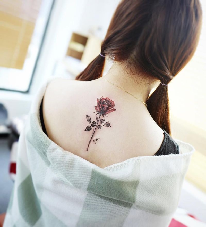 30 Simple And Small Rose Tattoos For Women