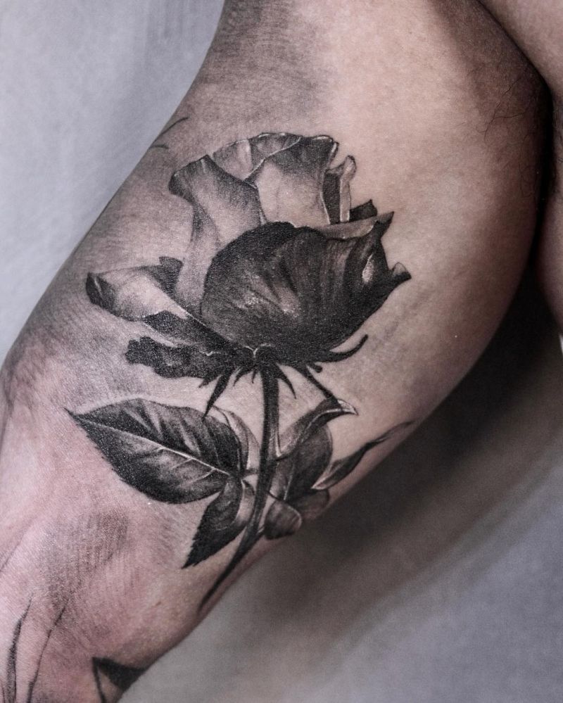 40 Lovely Rose Tattoos and Designs And Ideas For Men And Women | Rose neck  tattoo, Neck tattoo for guys, Black rose tattoos