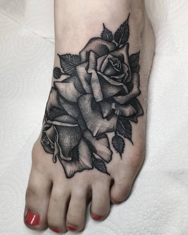 black rose tattoo