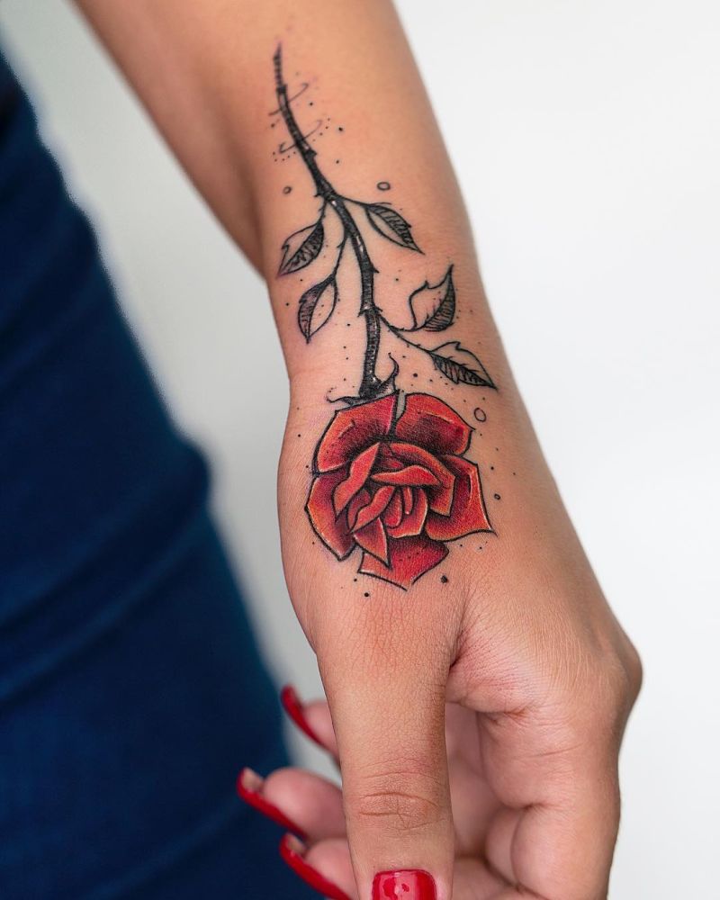 illustrative rose tattoo by Robson Carvalho