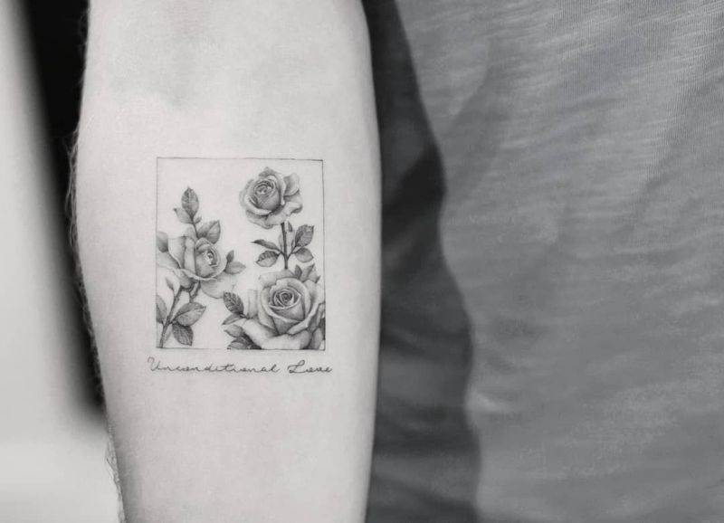 creative rose tattoos