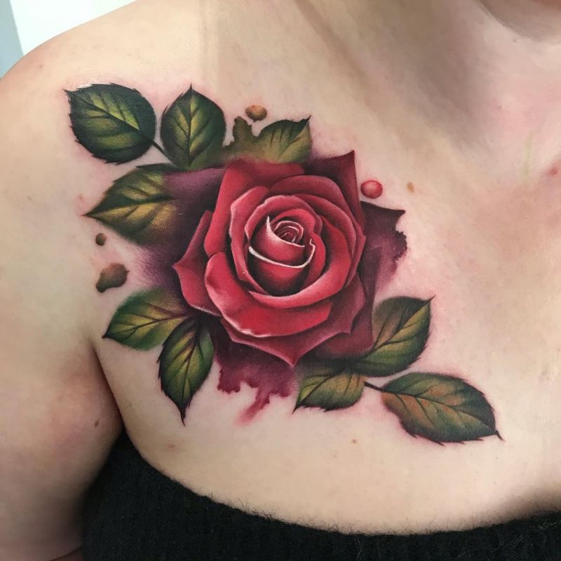 Rose Tattoo Drawing Stock Photos and Images - 123RF