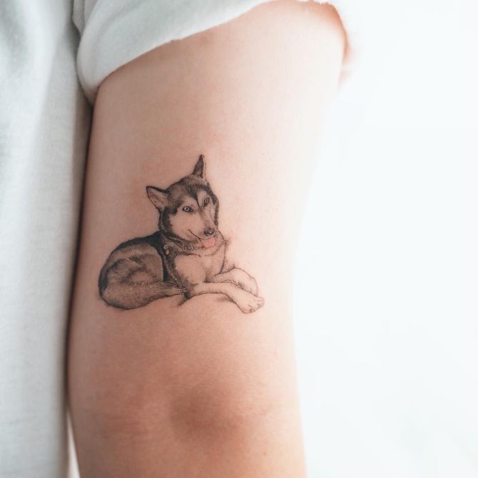 beautiful dog tattoo