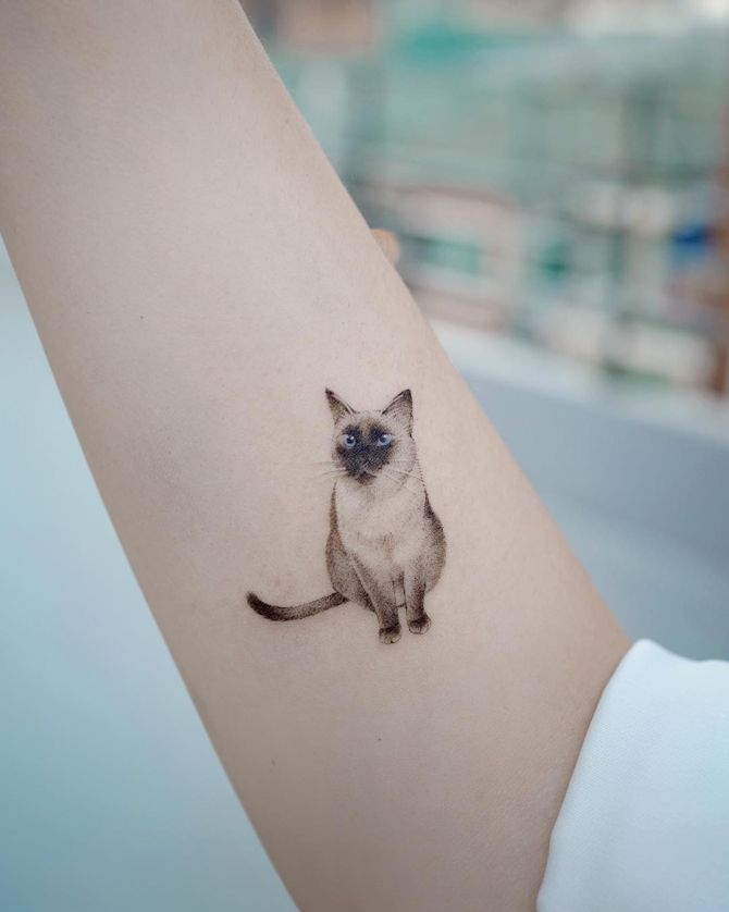 cute cat tattoo