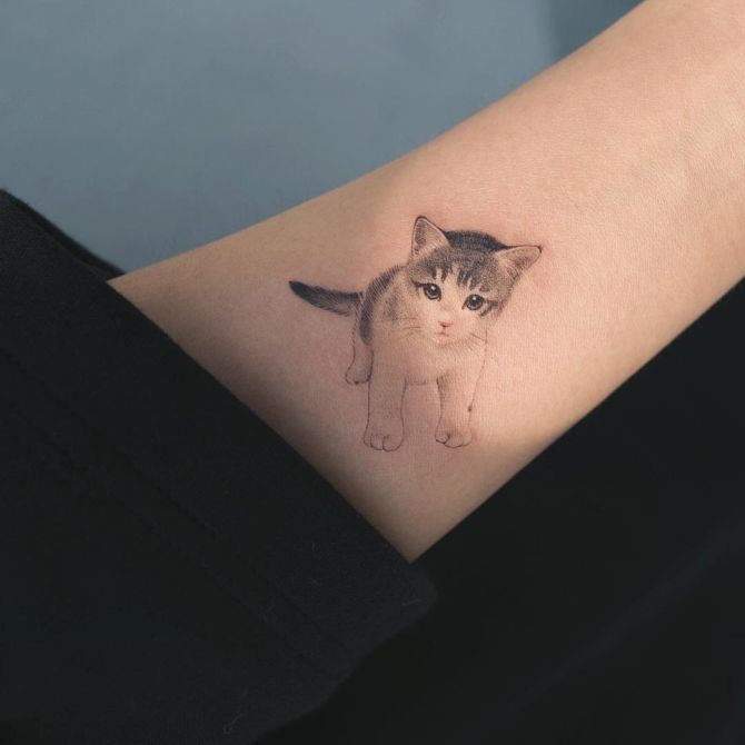 super cute cat tattoo