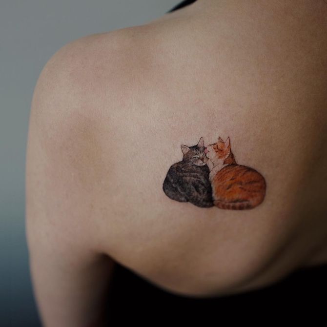 Cat Tattoos on Instagram spacecatsundays Kitty tattoo by  tattooistyeonnie cattattoo cattattoos kittytattoo kittytattoos  spacecattattoo