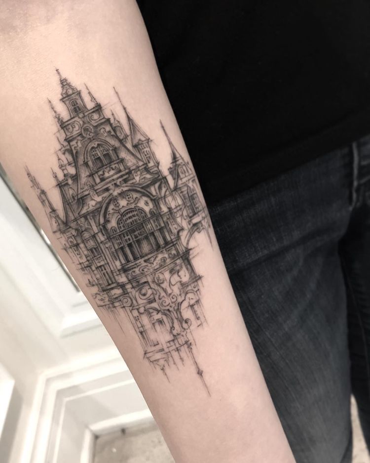 35 of the Best Architecture Tattoos or How To Have Your World on a