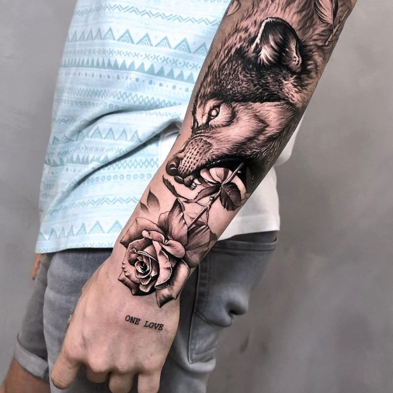 cool wolf tattoos