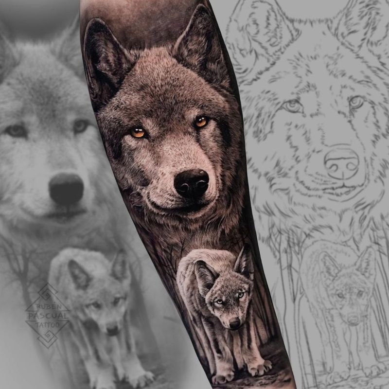 wolf family tattoo