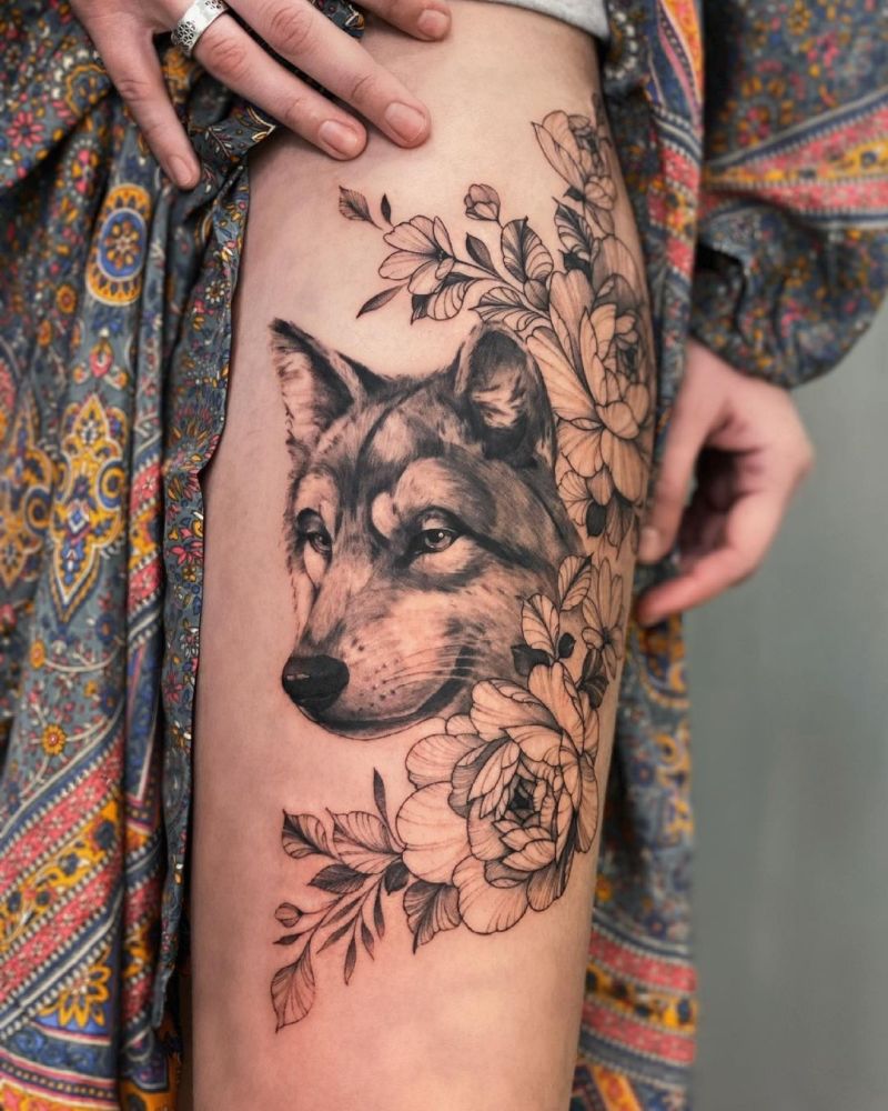 wolf tattoos for girls
