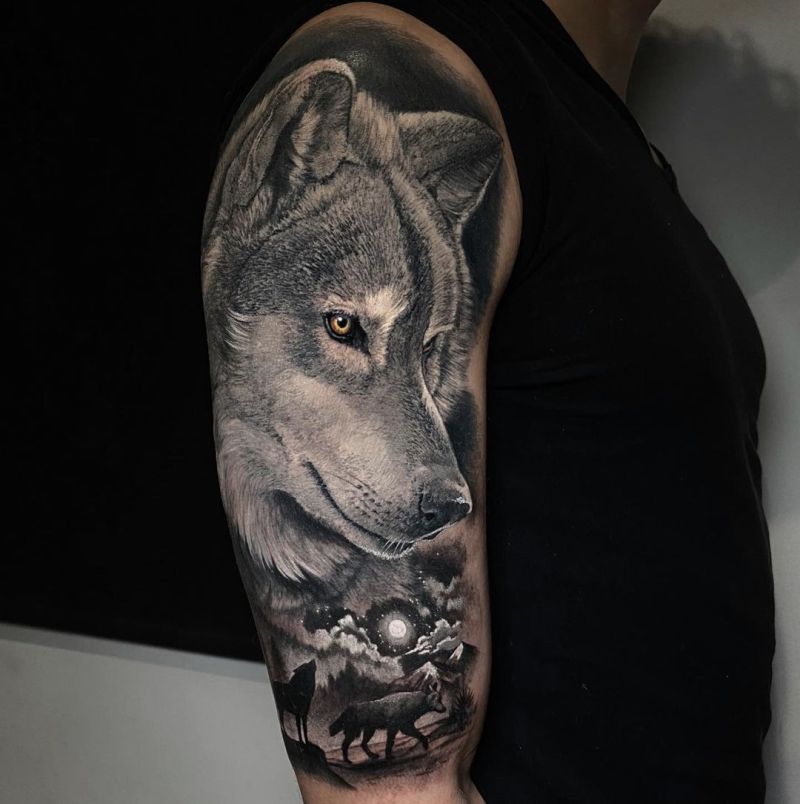best wolf tattoo ideas @ 6a - KickAss Things