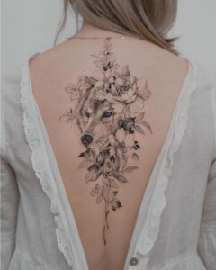 cool wolf tattoos for women
