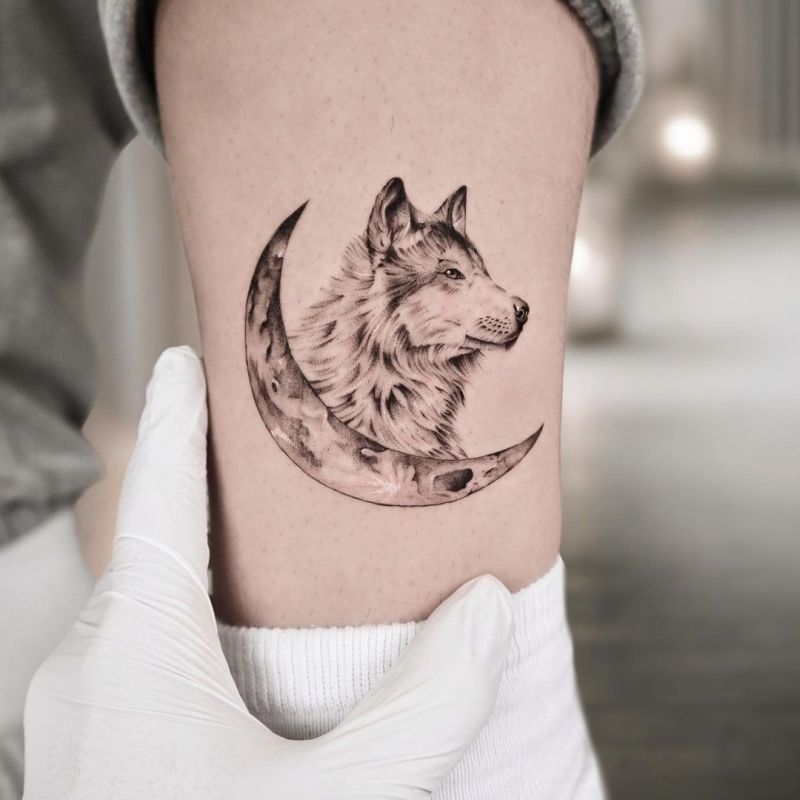 best wolf tattoos for girls