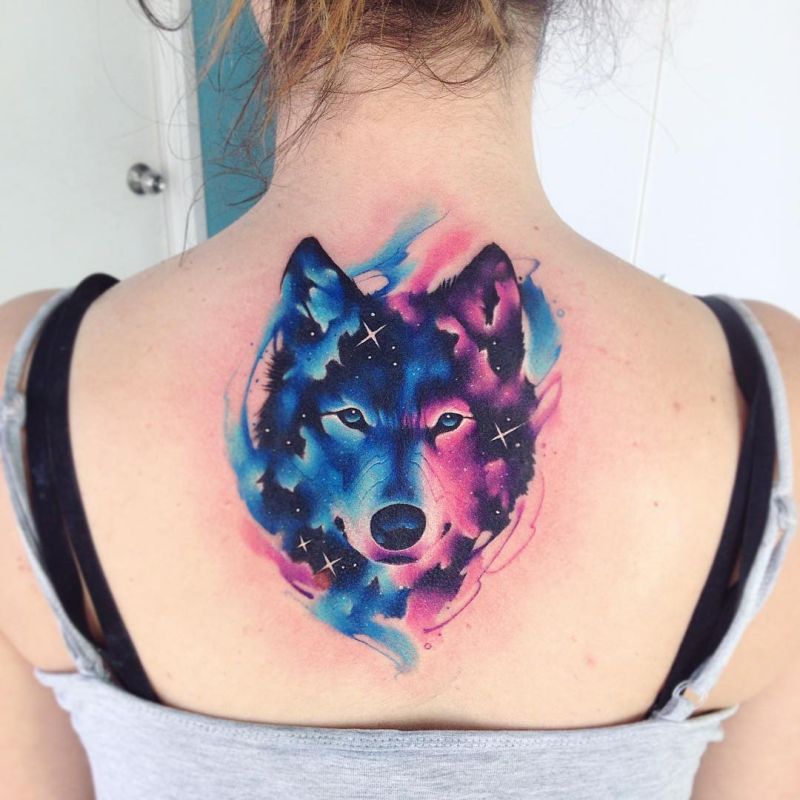 watercolor wolf tattoos @adrianbascur 3 - KickAss Things
