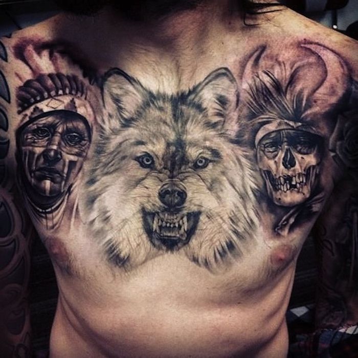Account Suspended  Cool chest tattoos Wolf tattoos Wolf tattoo sleeve