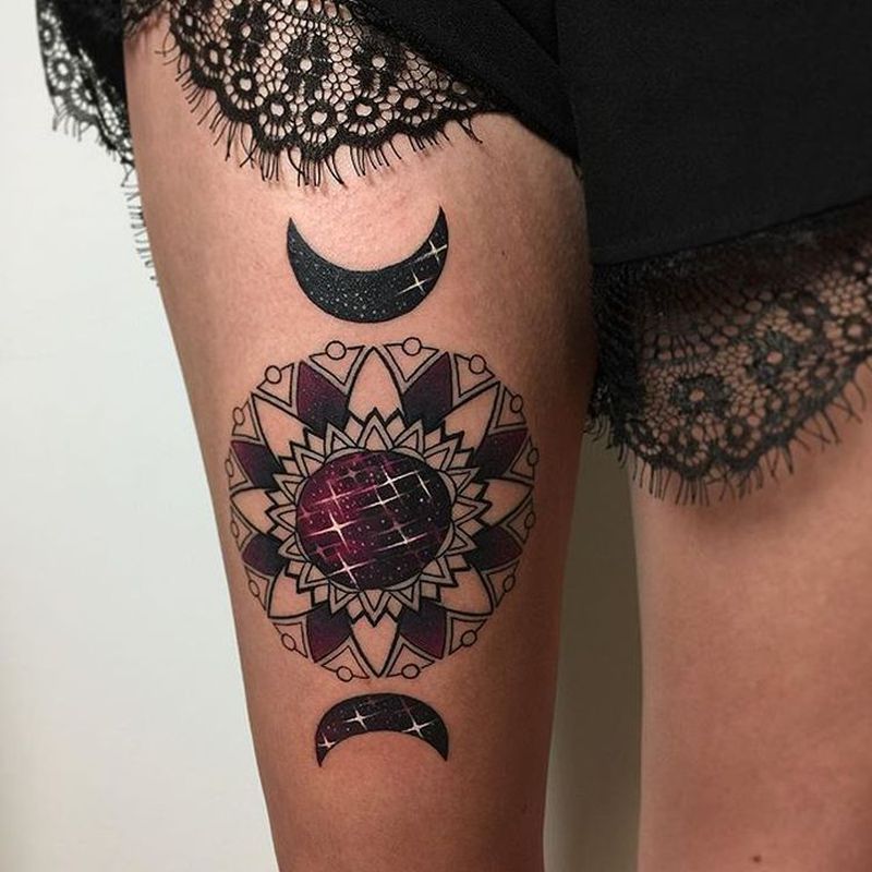 moon mandala tattoo