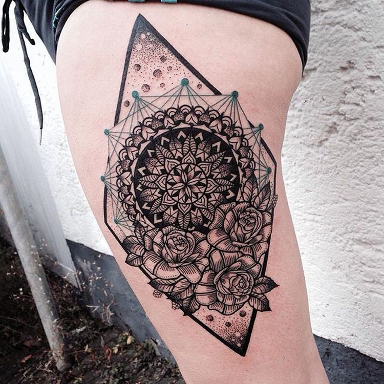 Details 90 about rose mandala tattoo latest  indaotaonec