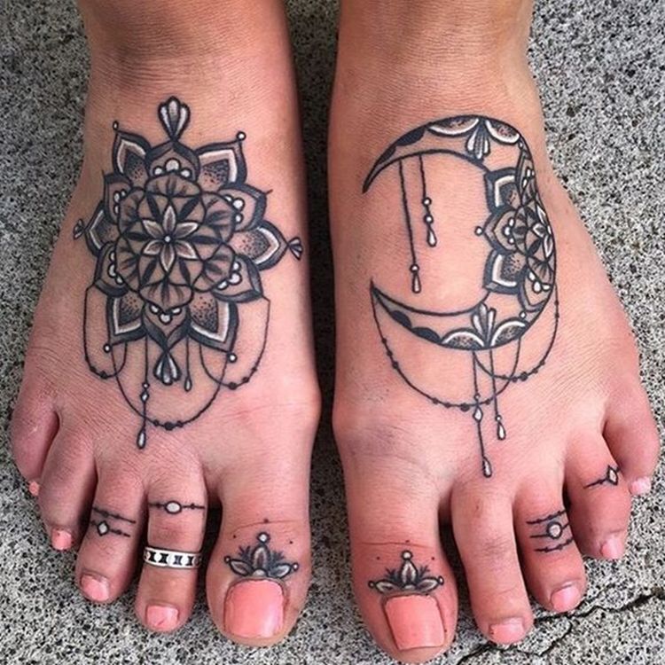 Sun and Moon Mandala Tattoo - KickAss Things