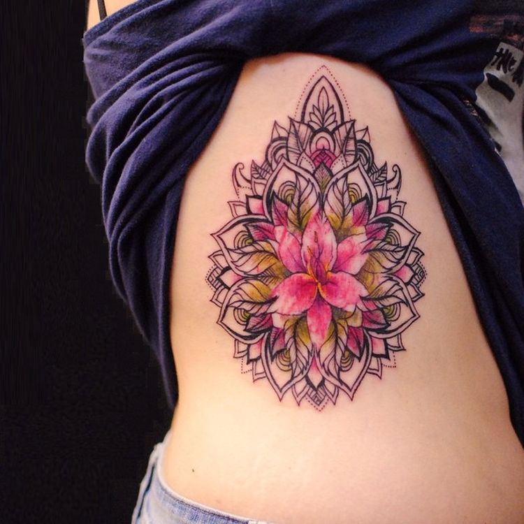 Mandala with watercolors | Tattoo done by Mr. Red Dog Facebo… | Flickr