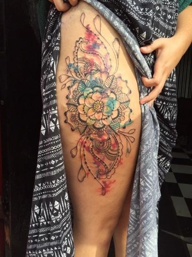 Tattoo uploaded by Robert Davies  Watercolor Mandala Tattoo by David  Boggins watercolor watercolormandala watercolortattoo mandala  mandalatattoo mcolormandala DavidBoggins  Tattoodo