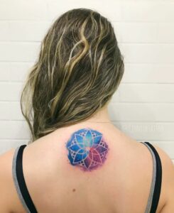 watercolor mandala tattoo