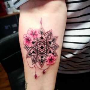 floral mandala tattoo