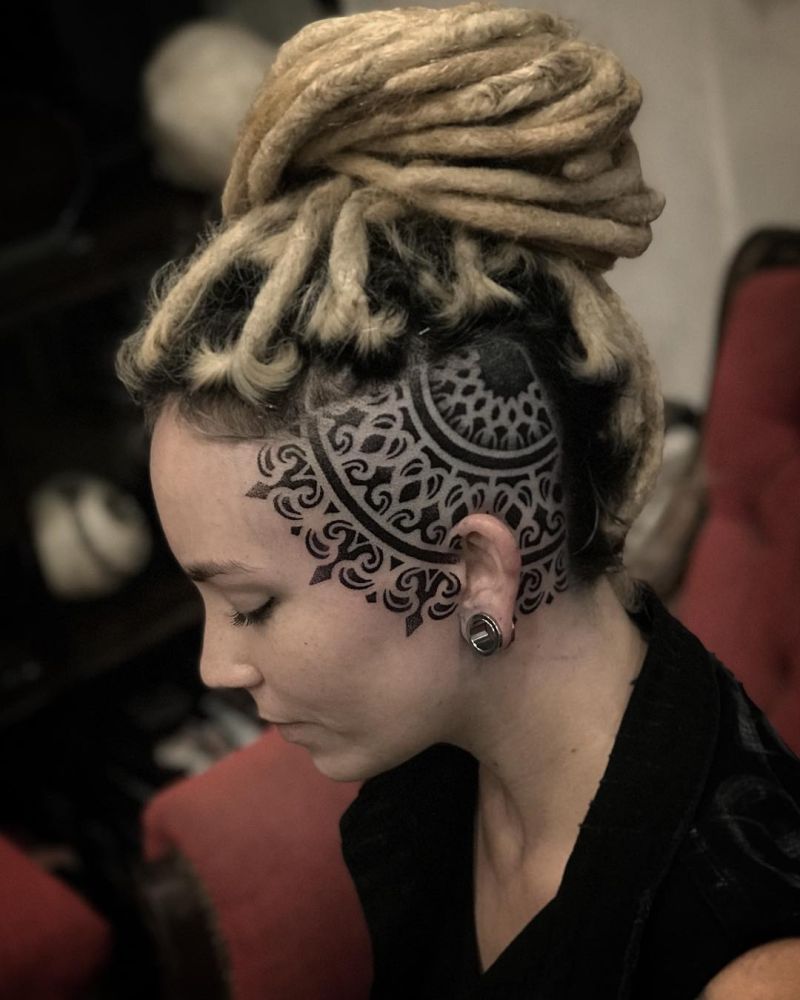 head mandala tattoo