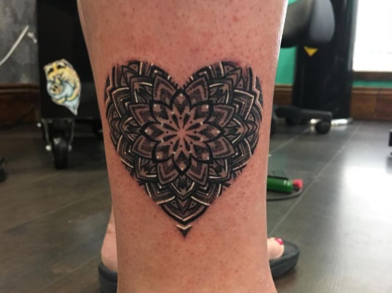heart mandala tattoo