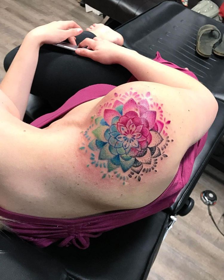Rosie Tattoos  Colorful mandala tattoo by Rosie Rosie Tattoos  Knoxville TN DM for bookings knoxvilletattoos fullcolortattoo  shouldertattoo mandalatattoo  Facebook