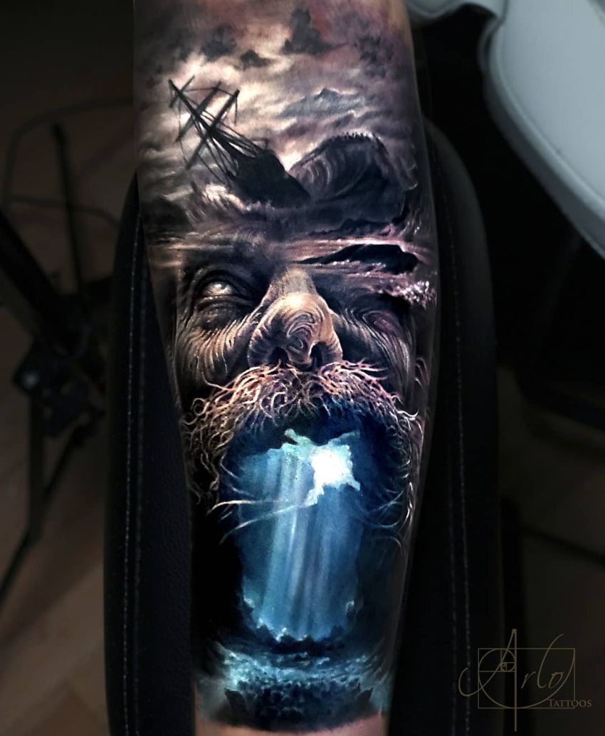 face morph tattoo Arlo DiCristina