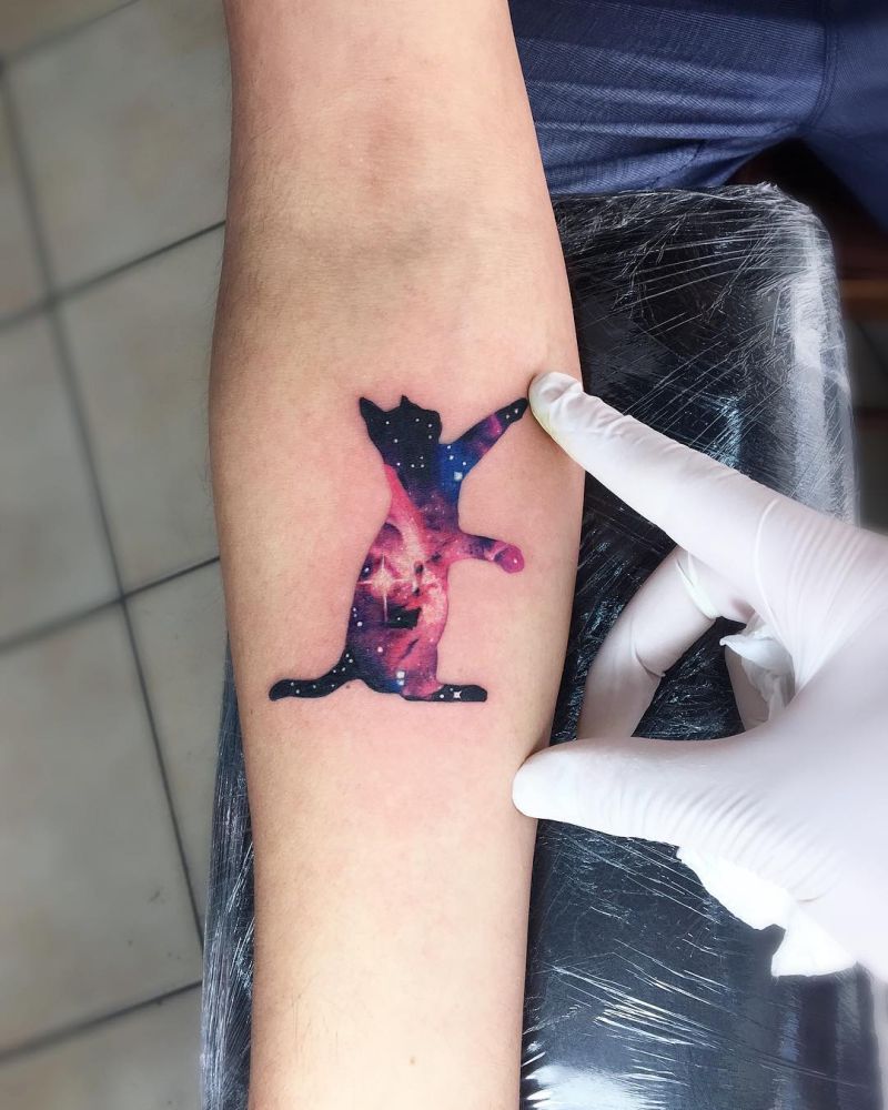 galaxy cat tattoo