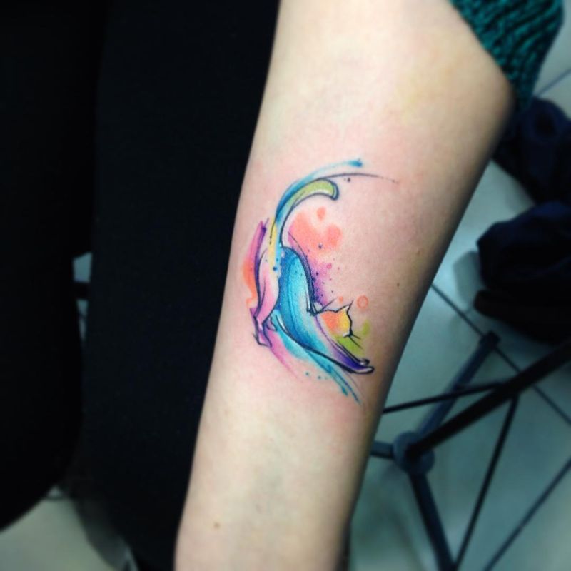 Buy Temporary Tattoo Watercolor Cat Ultra Thin Realistic Online in India   Etsy