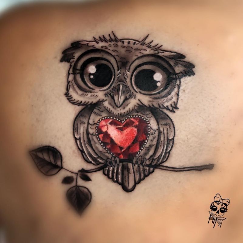 cute owl tattoo (1) - KickAss Things